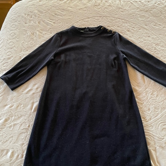 Talbots Navy Tweed Dress Sz L NWT - Picture 7 of 14